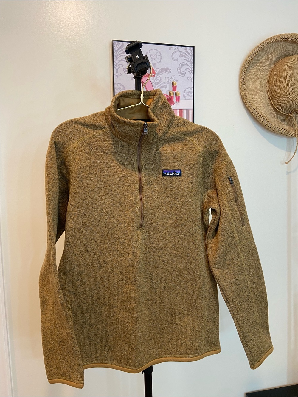Patagonia Women Half-Zip Sweater Jacket - Olive Green Brown